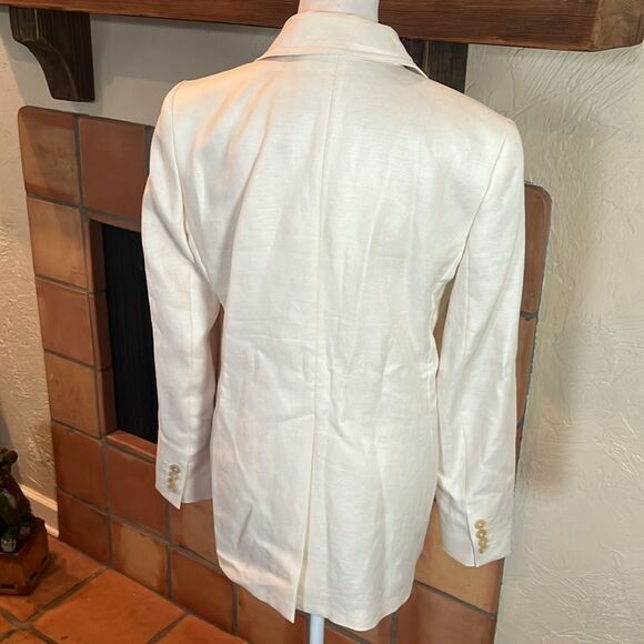 MaxMara Boemia Linen/Twill Pantsuit, Ivory, size 10 - Picture 7 of 16